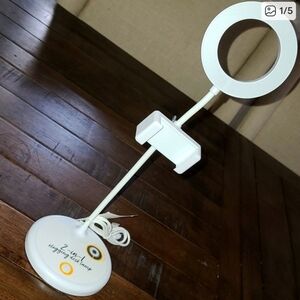 White LED Desk Lamp with Phone Holder (2 Pack)